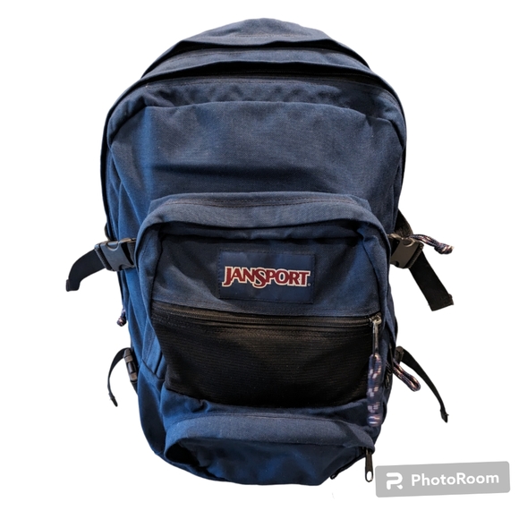 Jansport Bags Jansport Large Backpack Navy Heavy Duty Rubber Handle
